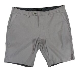 Ted Baker London Mens Shorts Gray Stretch Cotton Chino 36R